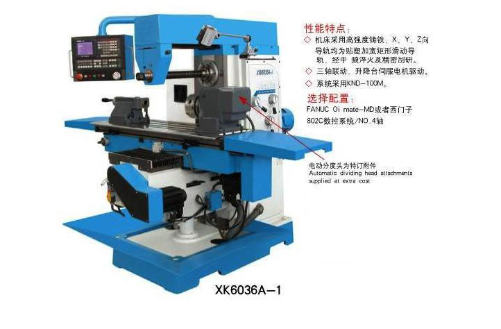 XK6036A-1数控铣床